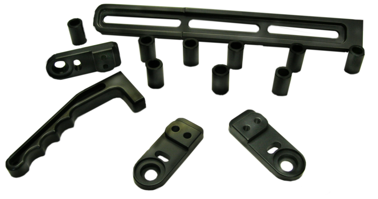 Black anodized parts